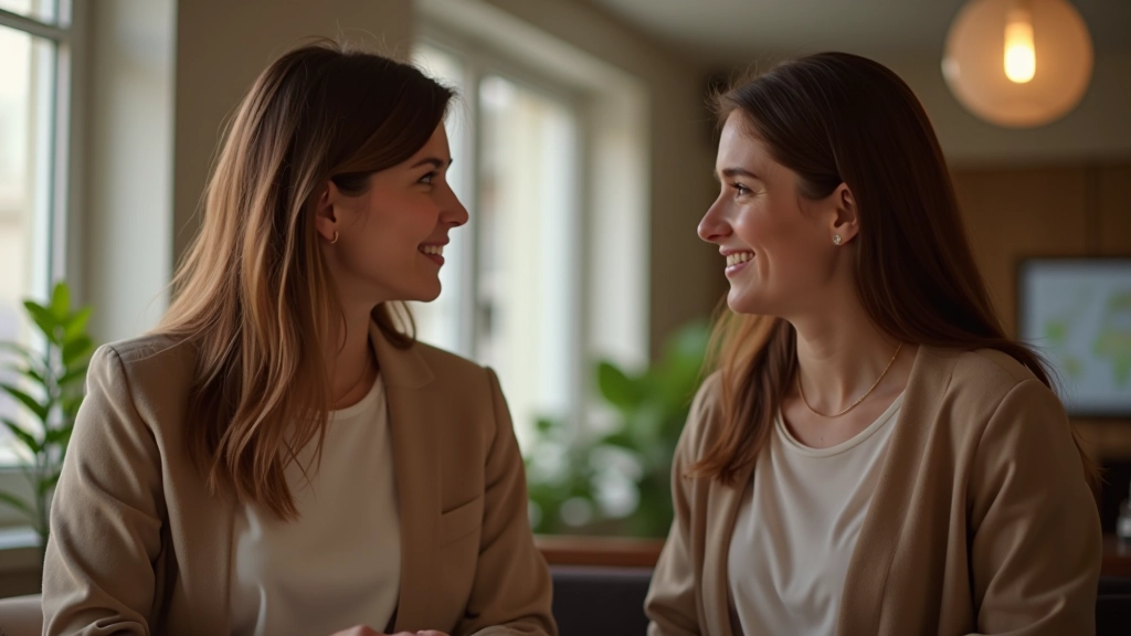 Personne démontrant l'empathie et la compréhension envers une autre personne lors d'une conversation sincère